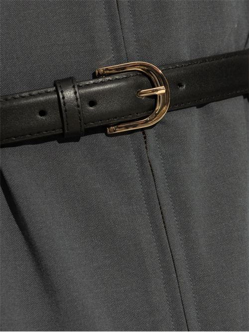 Abito midi grigio in twill SELF PORTRAIT | PF25018MGREY